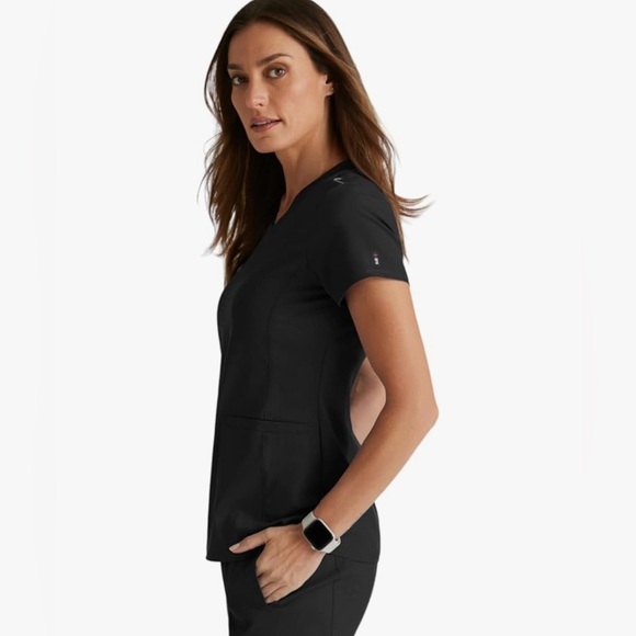 New Grey's Anatomy Stretch Direct - Medical Nurse V-Neck Scrub Top - Picture 3 of 7